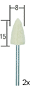 PROXXON FILTPOLERSTIFT KEGLEFORM 2 STK